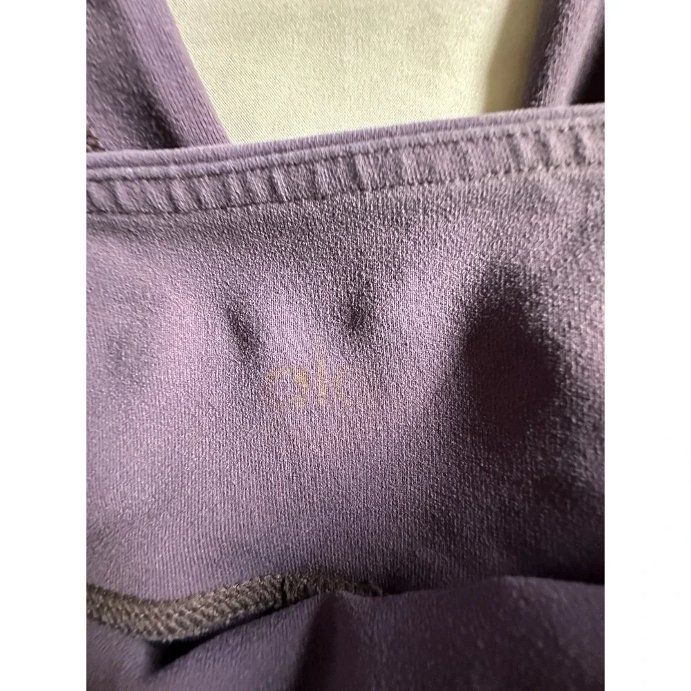 Alo‎ Yoga Moto Leggings Purple & Brown Mesh Ribbed Moto Detail Size Small